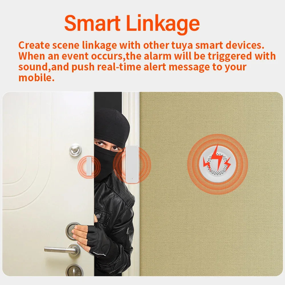 Tuya Zigbee Siren Alarm – 100db Smart Home Security Speaker, Works with Alexa & Yandex Alice, Requires Tuya Zigbee Hub