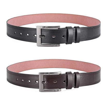 Genuine Leather Men's Belt – High-Quality Buckle, Cowskin Casual & Business Waistband, Male Fashion Designer 2024 New