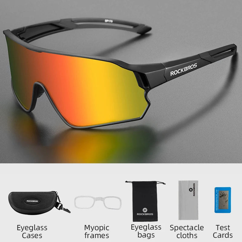 ROCKBROS MTB/Road Bike Glasses – UV400 Polarized Photochromic Cycling Eyewear
