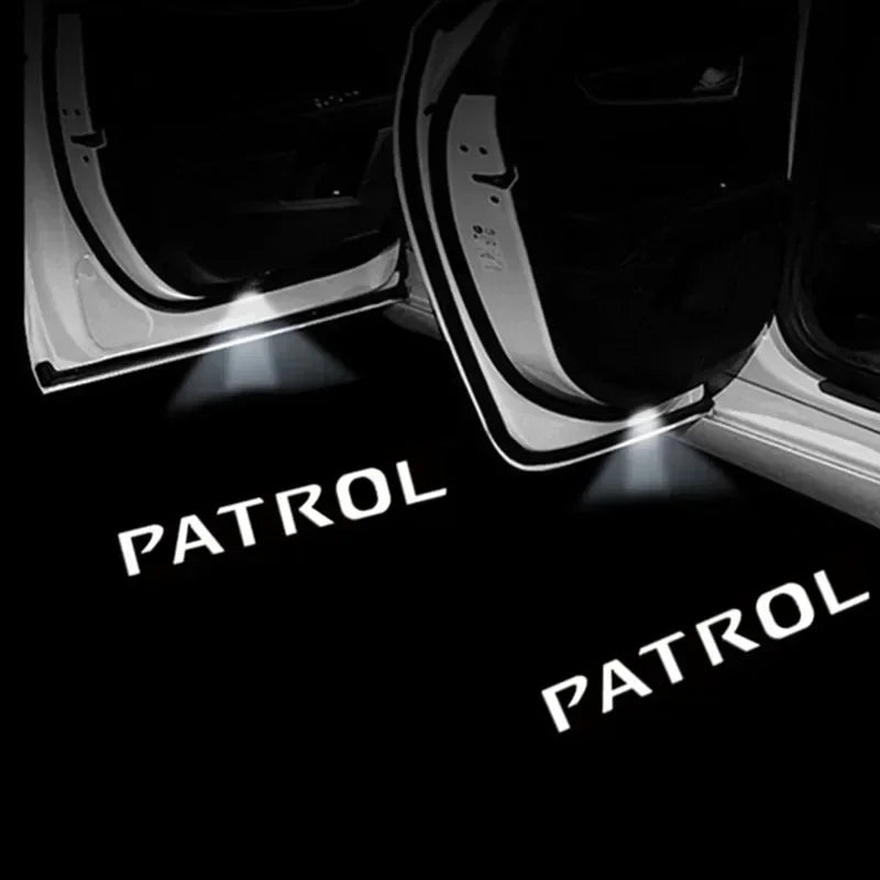 2PCS LED Car Door Welcome Ghost Shadow Lights – Logo Projector Courtesy Lamps for Nissan Patrol Y62 & Armada 2013–2018 Accessories