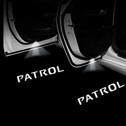 2PCS LED Car Door Welcome Ghost Shadow Lights – Logo Projector Courtesy Lamps for Nissan Patrol Y62 & Armada 2013–2018 Accessories