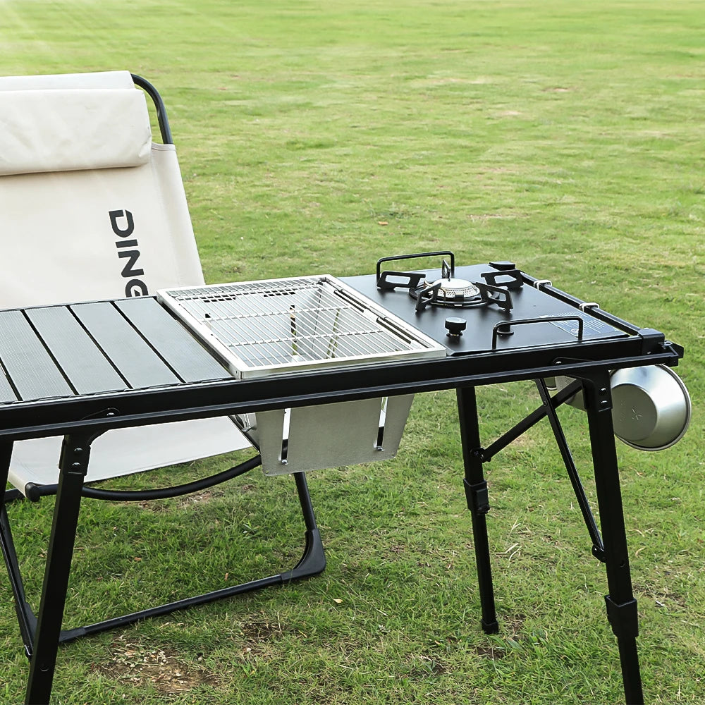 KRC CAMP Folding IGT Table – Lightweight Camping Table for BBQ, Grill, Picnic & Fishing, Outdoor Equipment Set