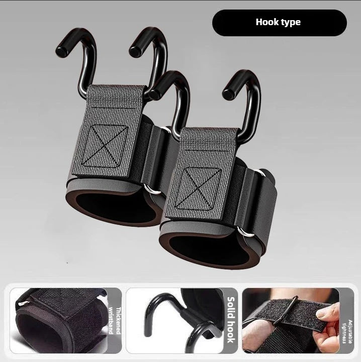 Weight Lifting Hook Grip Straps with Wrist Support – Gym Fitness Gloves for Pull-Ups, Powerlifting & Strength Training Grip Assistance