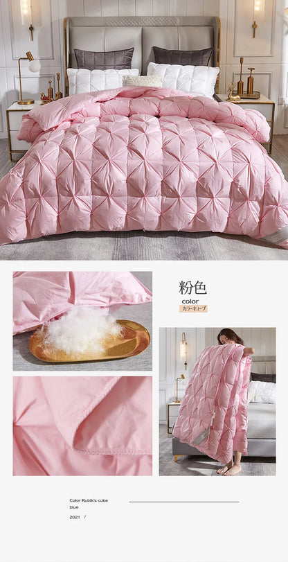 95% White Goose Down Duvet – Five-Star Hotel Quality, Warm Double or Single Goose Down Comforter