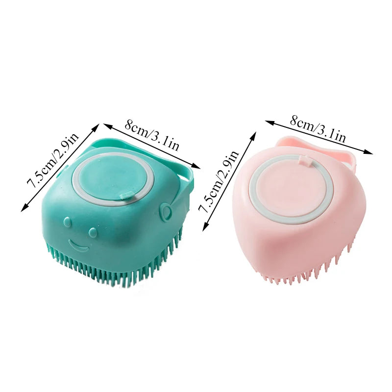 Exfoliating Silicone Bristle Sponge – Dead Skin Scrubber & Scalp Massager Bath Brush