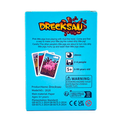 Drecksau Party Card Game - Fun Board Game for Family and Friends, 10.7 × 7.6 cm, Entertaining Strategy Game Gift