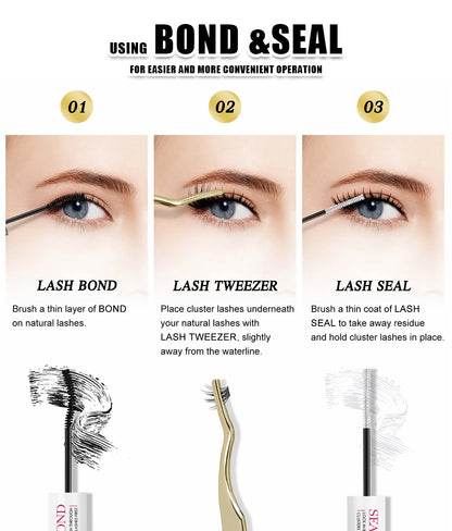 DIY 144 Cluster Lashes – Natural C/D Curl Individual Mink Eyelashes, Free Shipping, Home Makeup Supplies
