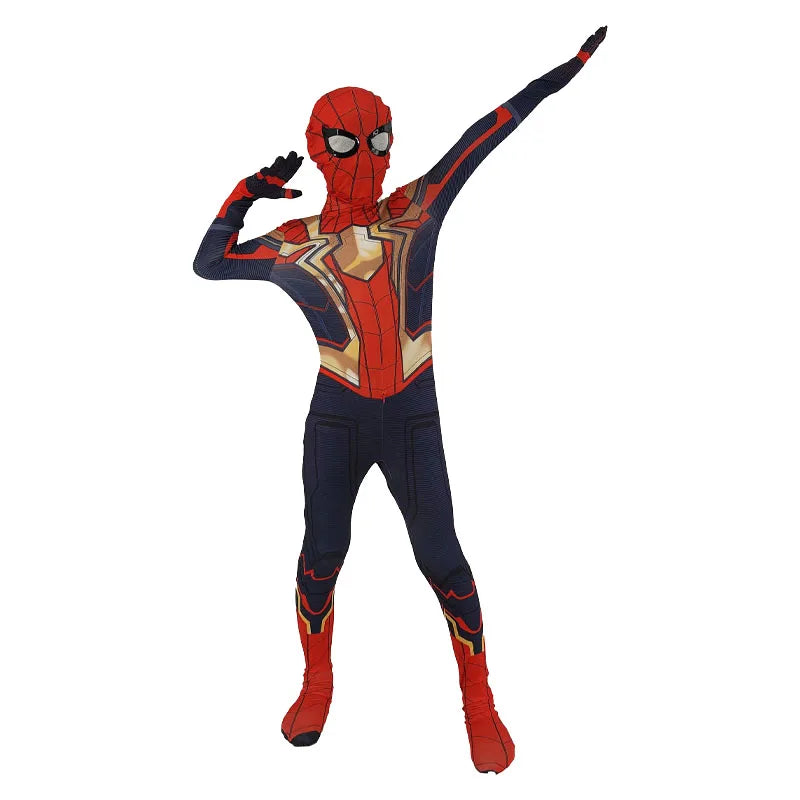 Kids Spiderman Costume – Miles Morales Superhero 3D Zentai Bodysuit Jumpsuit for Boys & Girls, Halloween Cosplay Outfit