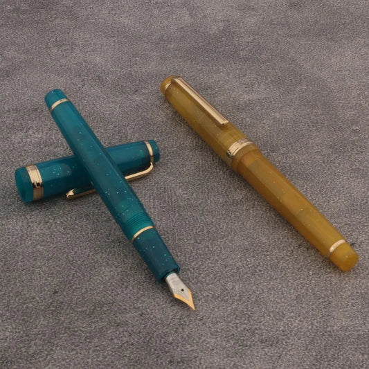 JINHAO 82 Transparent Fountain Pen — Spin Golden EF/F/M Nib, Ink Pen for Business, Office & School Supplies