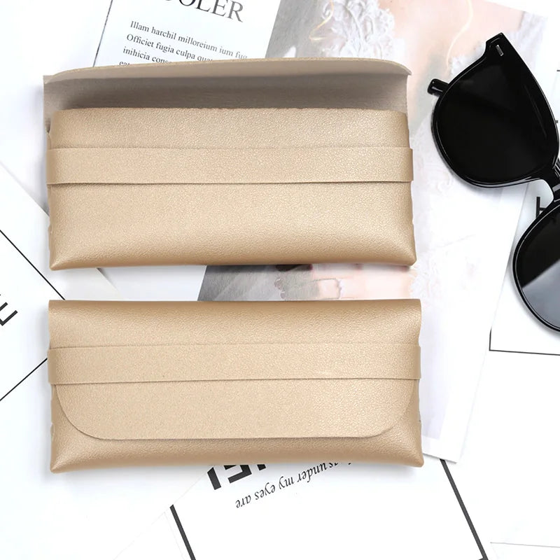 PU Leather Soft Glasses Case – Protective Pouch for Sunglasses and Reading Eyewear for Women