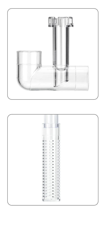 AQUAPRO Aquarium Inlet & Outlet Pipe Set – Plastic Skimmer Lily Flow for Fish Tanks & Bowls