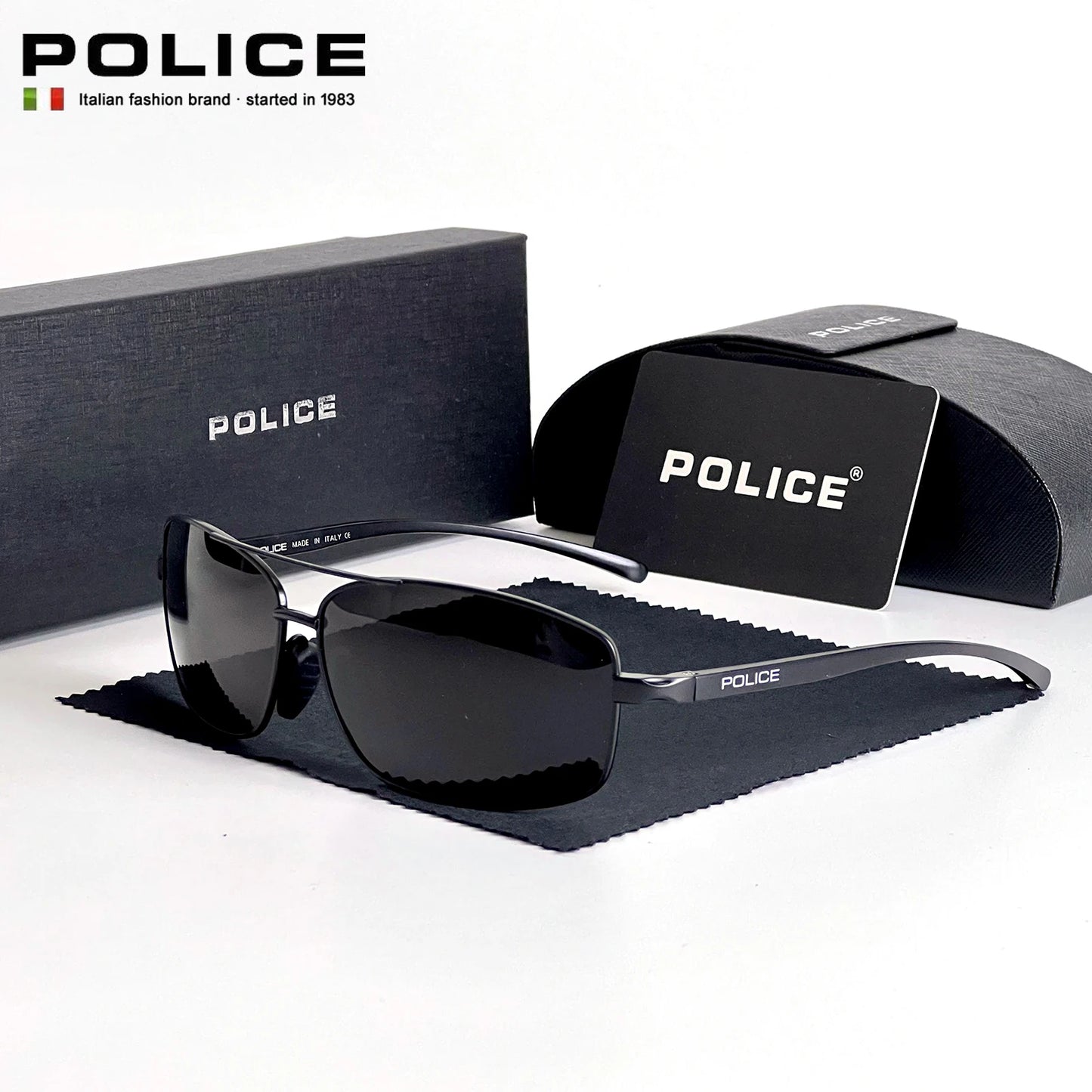 Luxury Policer Polarized Sunglasses for Men – Classic Pilot Style UV400 Protection, High-Quality Eyewear 6247