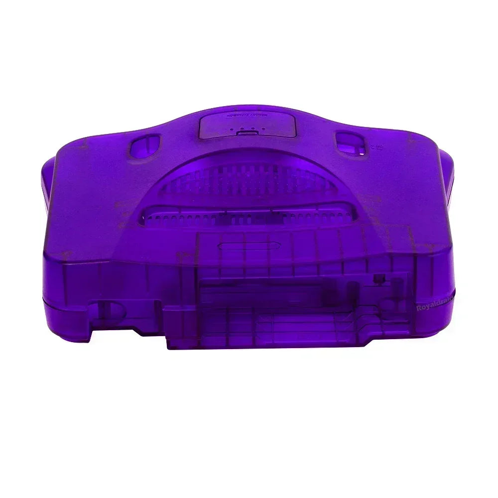 2-Pack Transparent Orange & Purple N64 Replacement Housing Shell – Translucent Case for Nintendo N64 Console