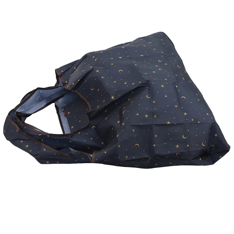 Thick Foldable Reusable Shopping Storage Bag – Large Capacity Waterproof Eco-Friendly Grocery Tote with Shoulder Strap for Supermarket & Travel