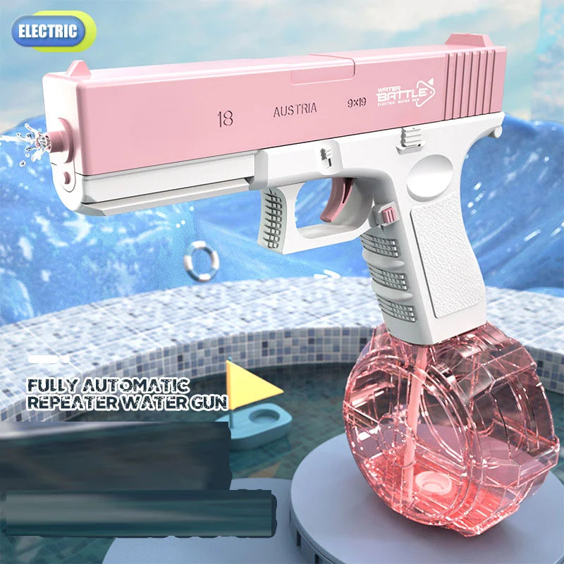 New Electric Water Gun Pistol – Full Automatic Summer Beach Toy for Kids, Boys, Girls & Adults