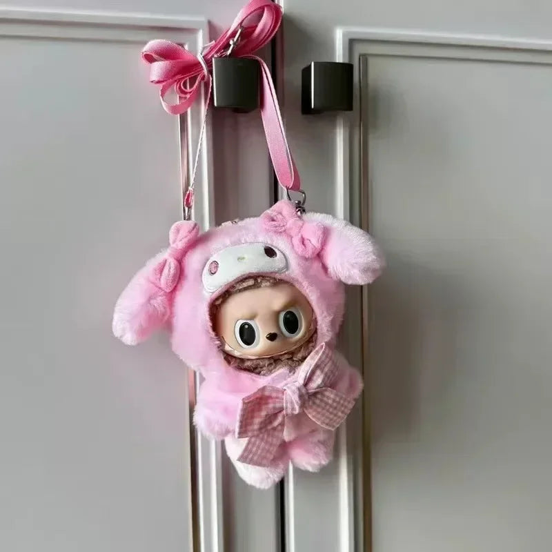 Sanrio Plush Doll Clothes — Kawaii Hello Kitty, Kuromi, Melody & Cinnamoroll Outfit for Labubu Plush Gift