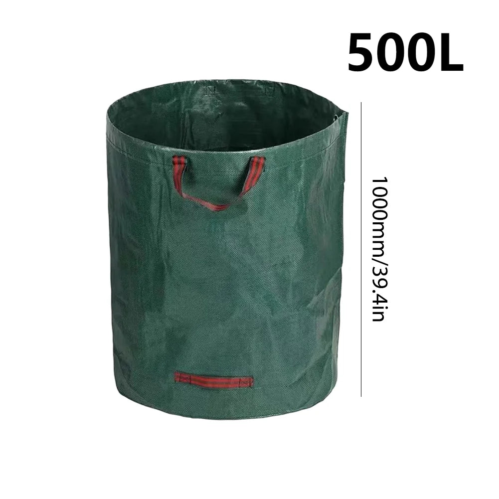 60L-500L Reusable Garden Bag – Large Capacity Foldable Leaf Sack, Garden Trash Waste Container & Storage