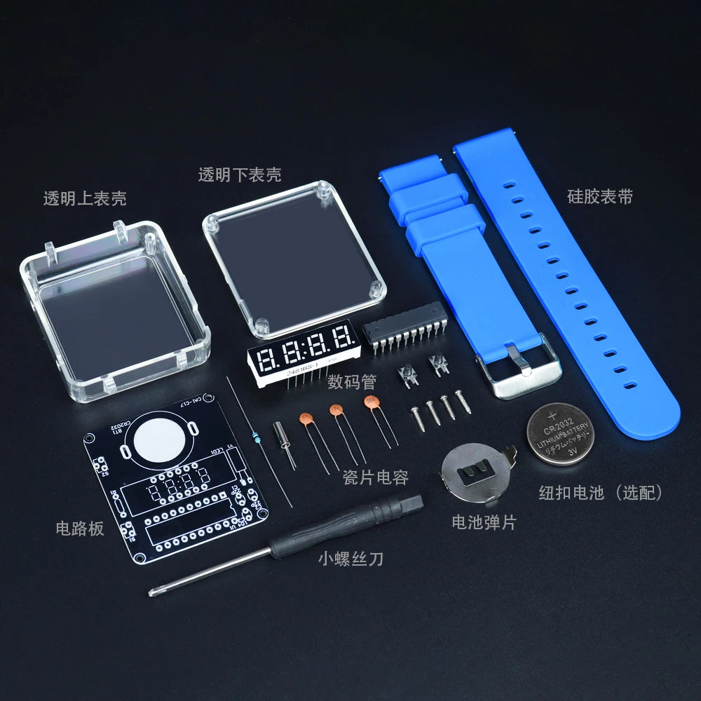 LED DIY Electronic Watch Kit - Digital Tube Clock Soldering & Assembly Project Kit