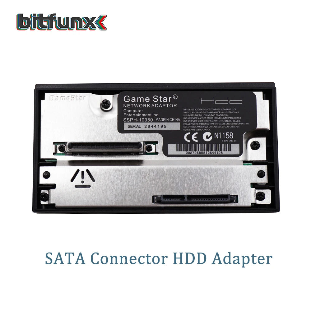 BitFunx GameStar SATA Adapter — 2.5 & 3.5 Inch HDD Hard Drive for PS2 Playstation 2 Console