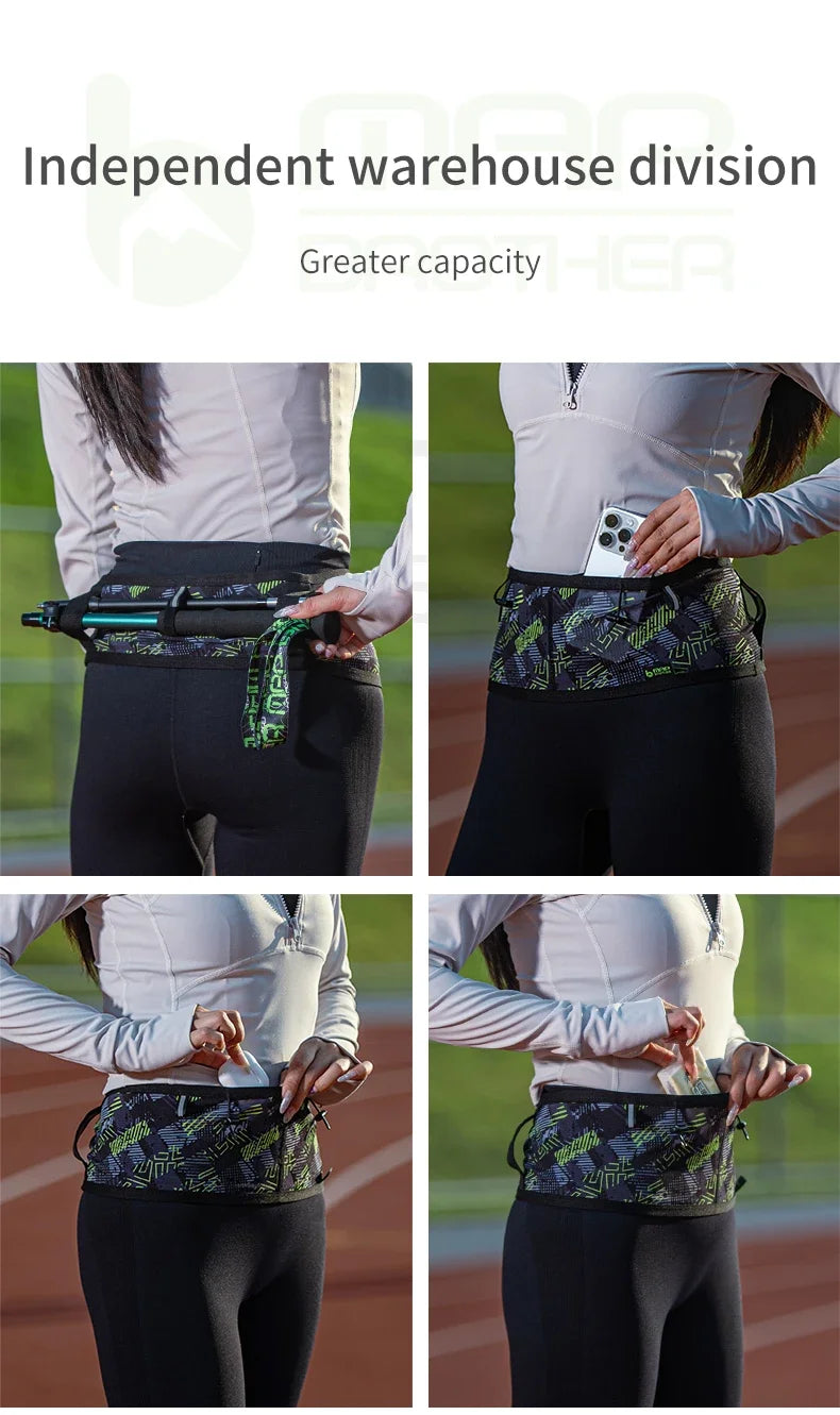 MAP BROTHER W1001 Woven Elastic Sports Waist Bag – Running, Triathlon, Marathon & Cycling Number Belt Pack
