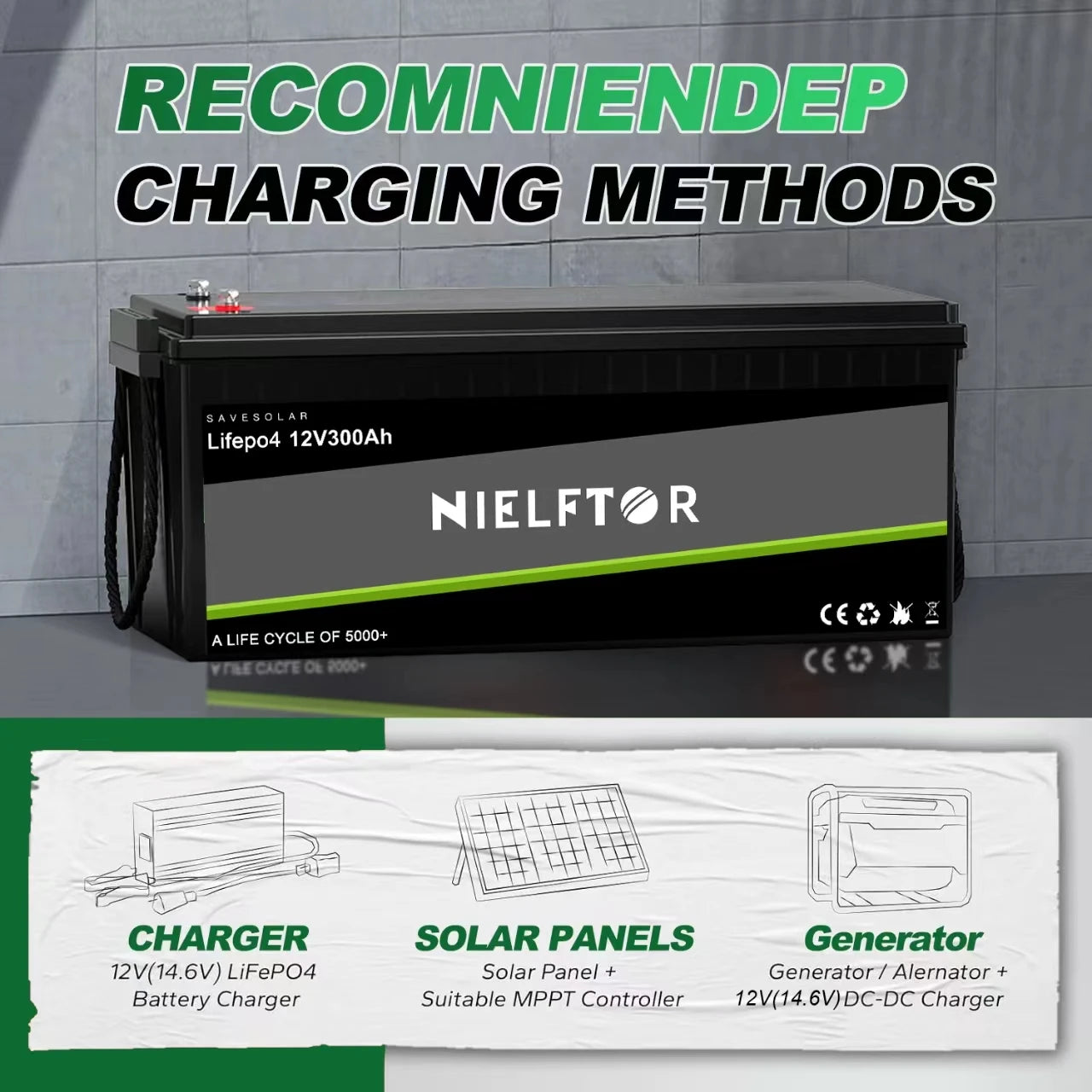 12V 24V 48V LiFePO4 Lithium Iron Phosphate Battery – 100Ah, 200Ah, 300Ah with Built-in BMS for Solar & Boats