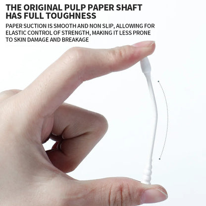 200-Piece Double-Ended Cotton Swabs - Soft Cleaning & Makeup Removal Applicators for Personal Care
