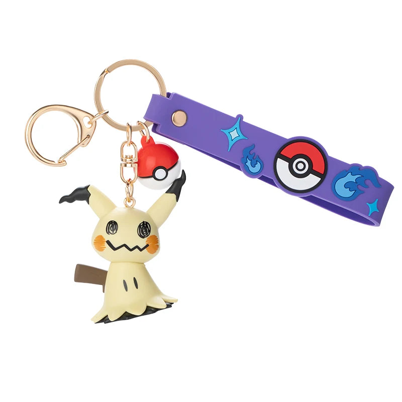 Genuine Pokémon Keychain Figures – Morpeko, Gengar, Meowth, Cubone & Jigglypuff Anime Action Toy Keyring Fragrance Pendant Gift