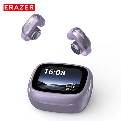 ERAZER XF28 Bluetooth V6.0 Translator Earbuds — True Wireless Open-Ear Earphones for Travel, Office & ASMR with Translation App