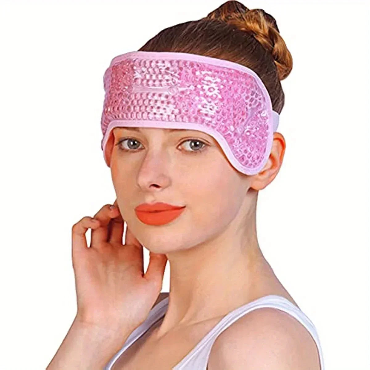 Hot & Cold Gel Bead Migraine Wrap — Soft Plush Ice Pack for Headaches, Stress Relief & SPA