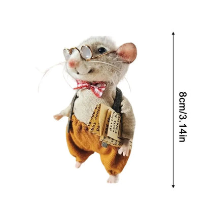 Cute Needle Felted Christmas Mouse – Handmade Holiday Ornaments & Craft Decorations