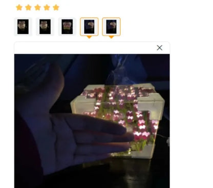 DIY Tulip Flower Sea Cube Night Lamp – 3D Creative Material Kit for Couples