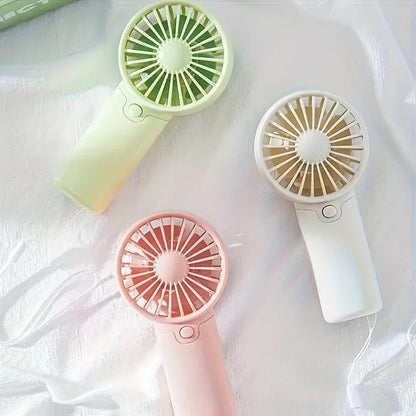 Cute Mini Portable Handheld Fan | Lightweight Pocket Electric Fan, Low Noise for Students, Outdoor Use 2025