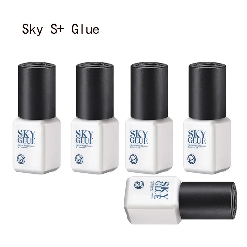 Sky Glue Eyelash Extension Adhesive 5ml – Fast-Drying 0.5s False Lash Glue with Makeup Bag