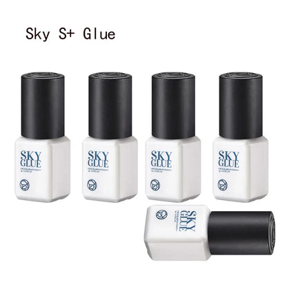 Sky Glue Eyelash Extension Adhesive 5ml – Fast-Drying 0.5s False Lash Glue with Makeup Bag
