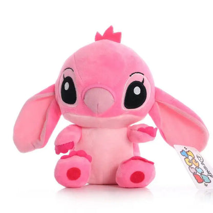Disney Lilo & Stitch Plush Toys – Pink Lilo & Blue Stitch Stuffed Dolls, Cute Pendant Plush for Boys & Girls Birthday Gift