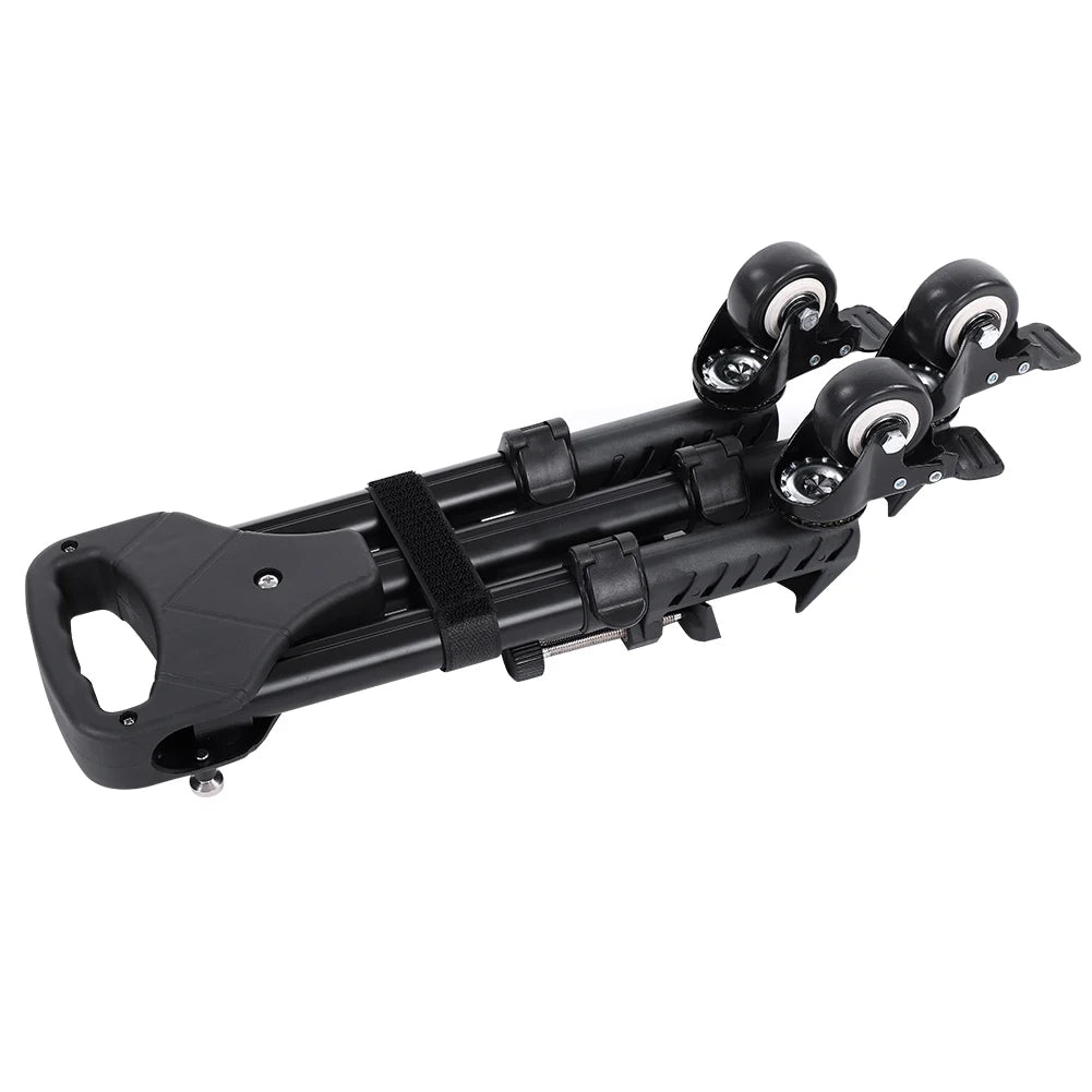VX-600 Foldable Camera Tripod Dolly – 3 Wheels Stand with Pulley Base, Universal Tripod for Easy Camera Movement