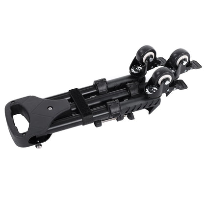 VX-600 Foldable Camera Tripod Dolly – 3 Wheels Stand with Pulley Base, Universal Tripod for Easy Camera Movement