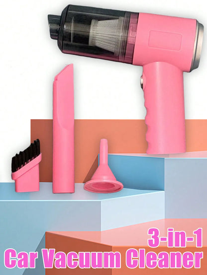 3-in-1 Portable Car & Home Vacuum Cleaner – Suction, Blowing, and USB Rechargeable