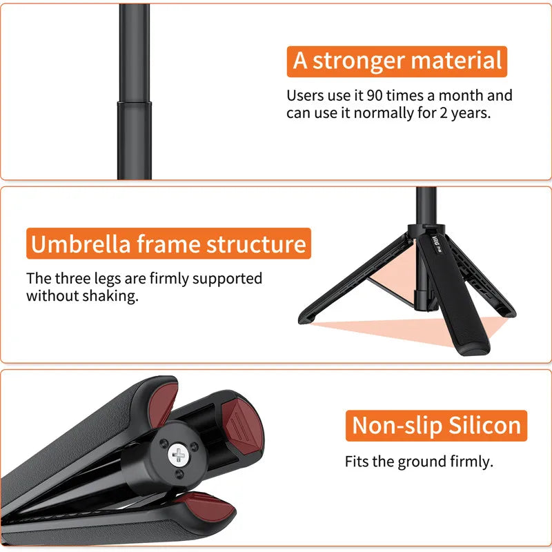 Selfie Stick Tripod – Extendable Stand Handle for GoPro 13-8, Insta360 X4, DJI OSMO Action 5/4/3 Accessories