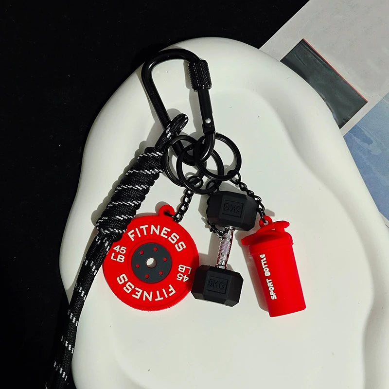 Fitness Keychain - Gym Lover Sports Charm for Workout Bags & Water Bottles
