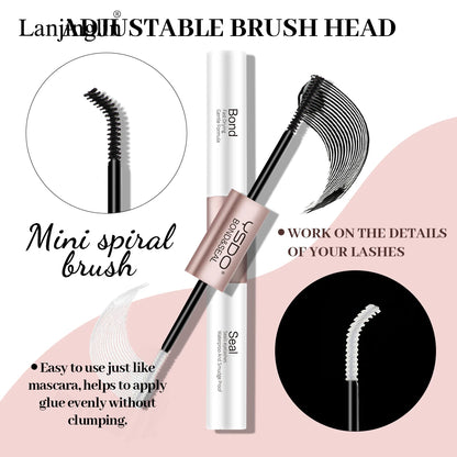 2-in-1 Bond & Seal Dual-Ended Eyelash Glue — Waterproof, Fast-Drying Strong Hold for Cluster Lashes