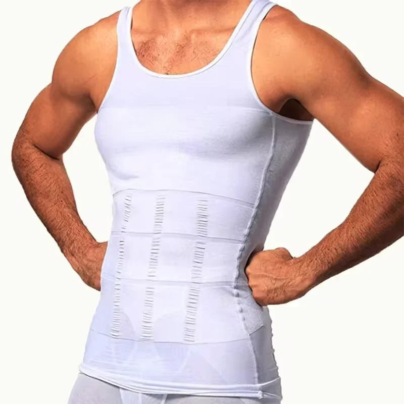 Men’s Compression Body Shaper Tank Top — Slimming Abs Abdomen Tummy Control Gym Workout Shapewear