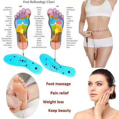 Magnetic Acupressure Foot Massage Insoles – Silicone Pain Relief & Therapy Inserts