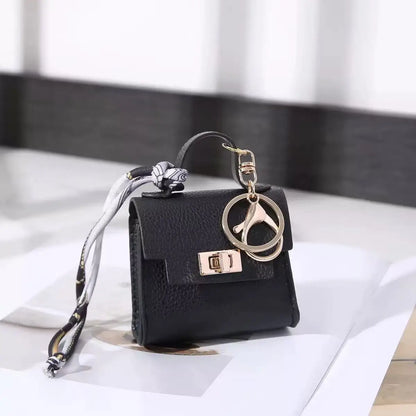 Luxury Mini Headphone Bag - Leather Pendant Case for AirPods, Galaxy Buds & Earbuds