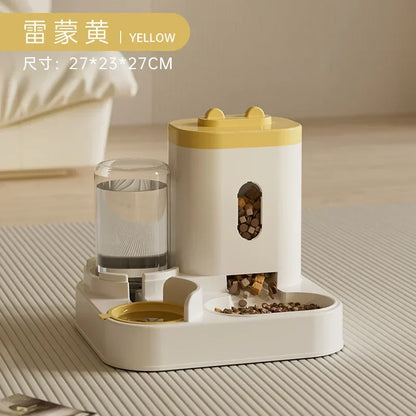 Automatic Pet Feeder with Water Fountain – Large Capacity Dog & Cat Food Bowl