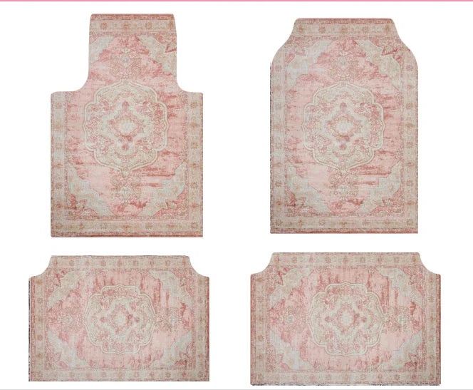 Bohemian Universal Floor Mat Set - American Retro Anti-Slip Soft Rugs for Car, Bedroom and Home