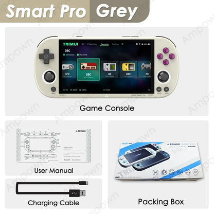 Trimui Smart Pro Handheld Game Console – 4.96'' IPS Screen, Linux System, Joystick, RGB Lighting, Retro Video Game Player
