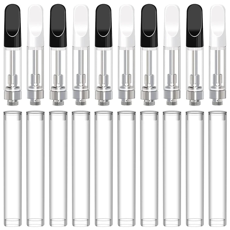 20PCS Empty 1.0ML Glass Ceramic Storage Cartridges – Easy to Refill