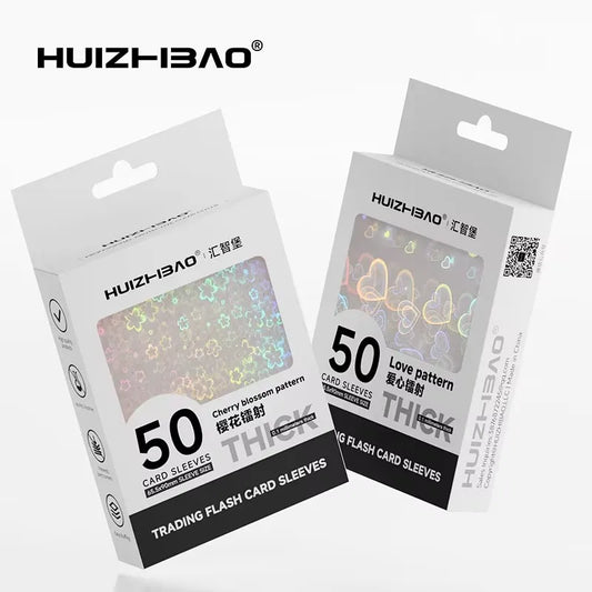 Holographic Card Sleeves - 65.5×90mm Transparent TCG Protector Covers for Standard and Japanese Size Cards
