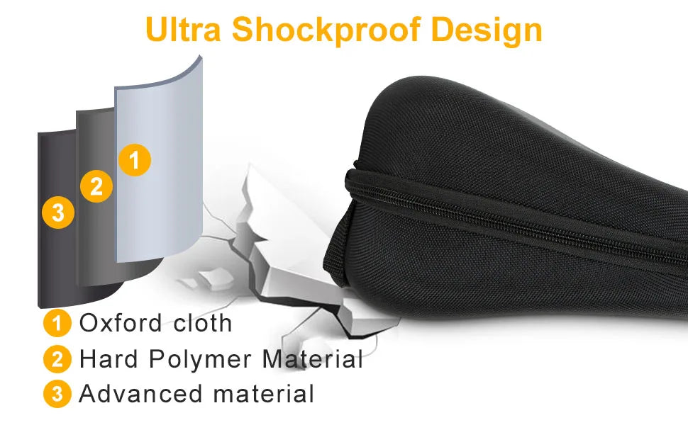 Hard Carrying Case for PS5 – Semi-Waterproof Travel Storage Box for PULSE Elite Wireless Headset & Accessories